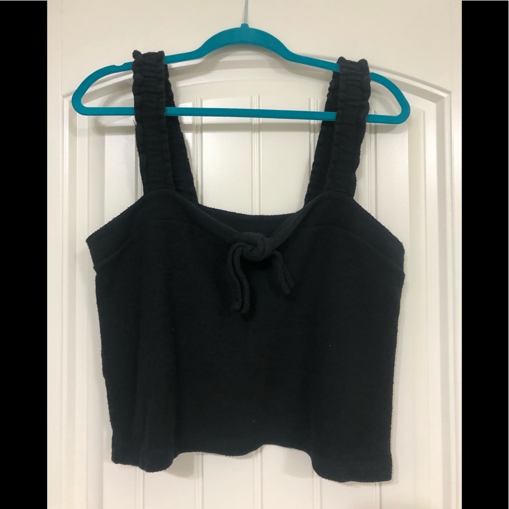 3/ FOR $20 DEAL Madewell Black Tie Front Tank LG - Picture 4 of 9